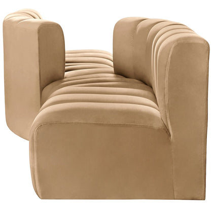 Arc Camel Velvet Modular Sofa