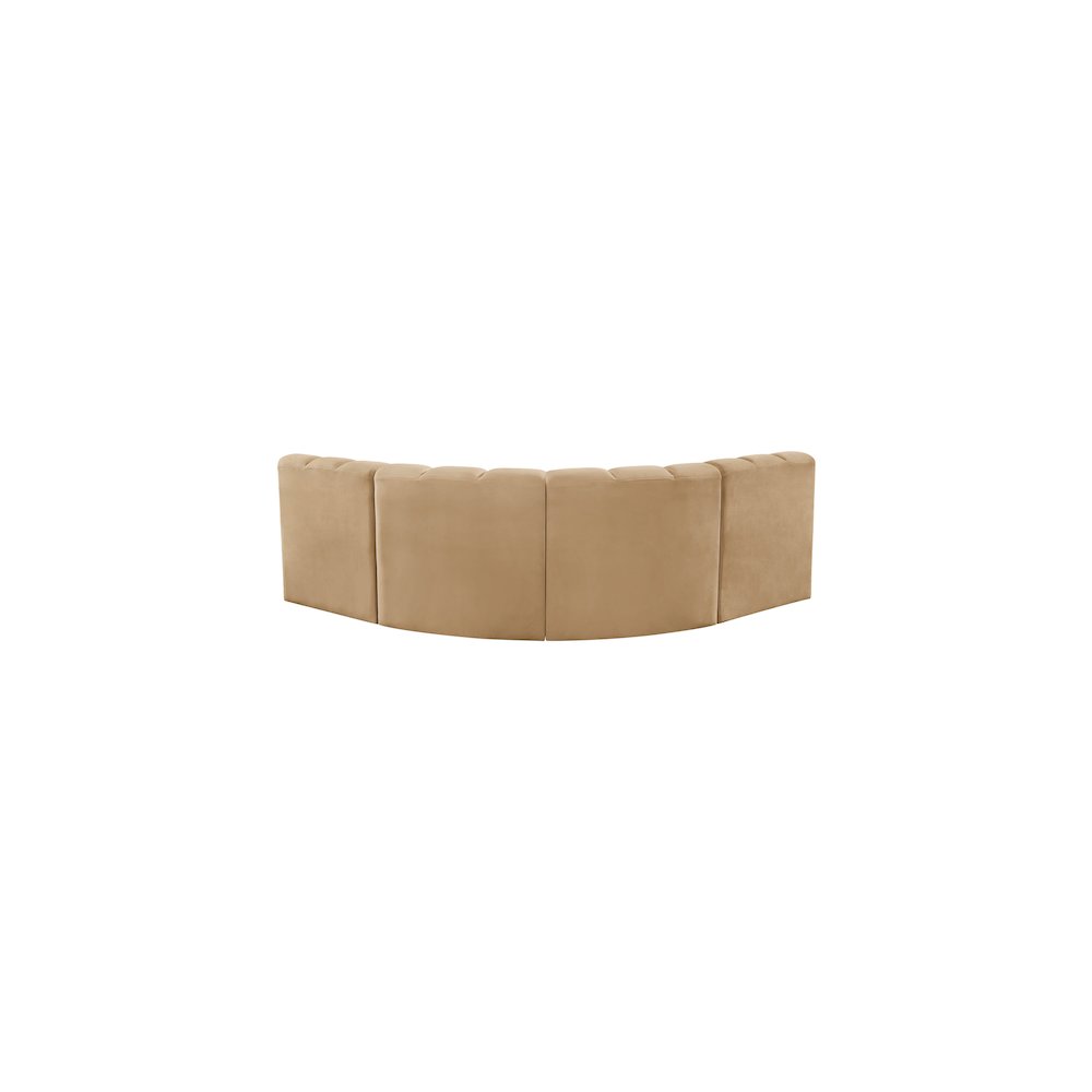 Arc Camel Velvet Modular Sofa