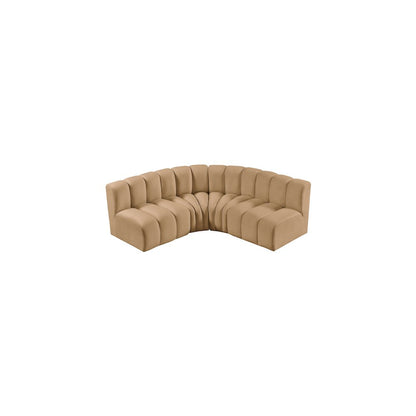 Arc Camel Velvet Modular Sofa