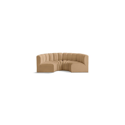 Arc Camel Velvet Modular Sofa