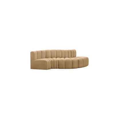 Arc Camel Velvet Modular Sofa