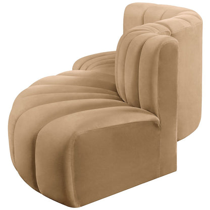 Arc Camel Velvet Modular Sofa