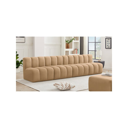 Arc Camel Velvet Modular Sofa
