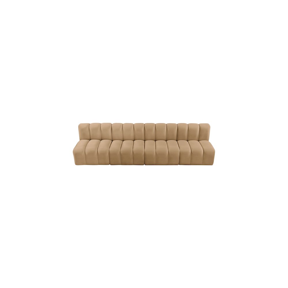 Arc Camel Velvet Modular Sofa