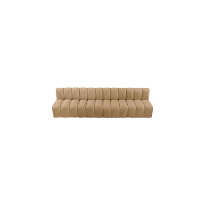 Arc Camel Velvet Modular Sofa