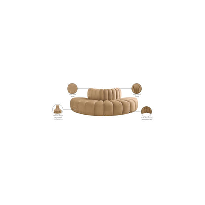 Arc Camel Velvet Modular Sofa