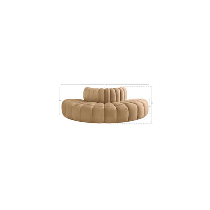 Arc Camel Velvet Modular Sofa