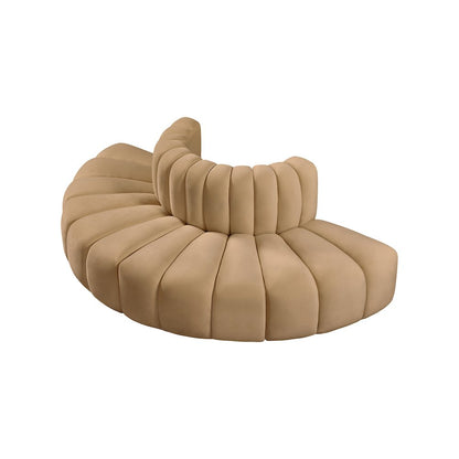 Arc Camel Velvet Modular Sofa