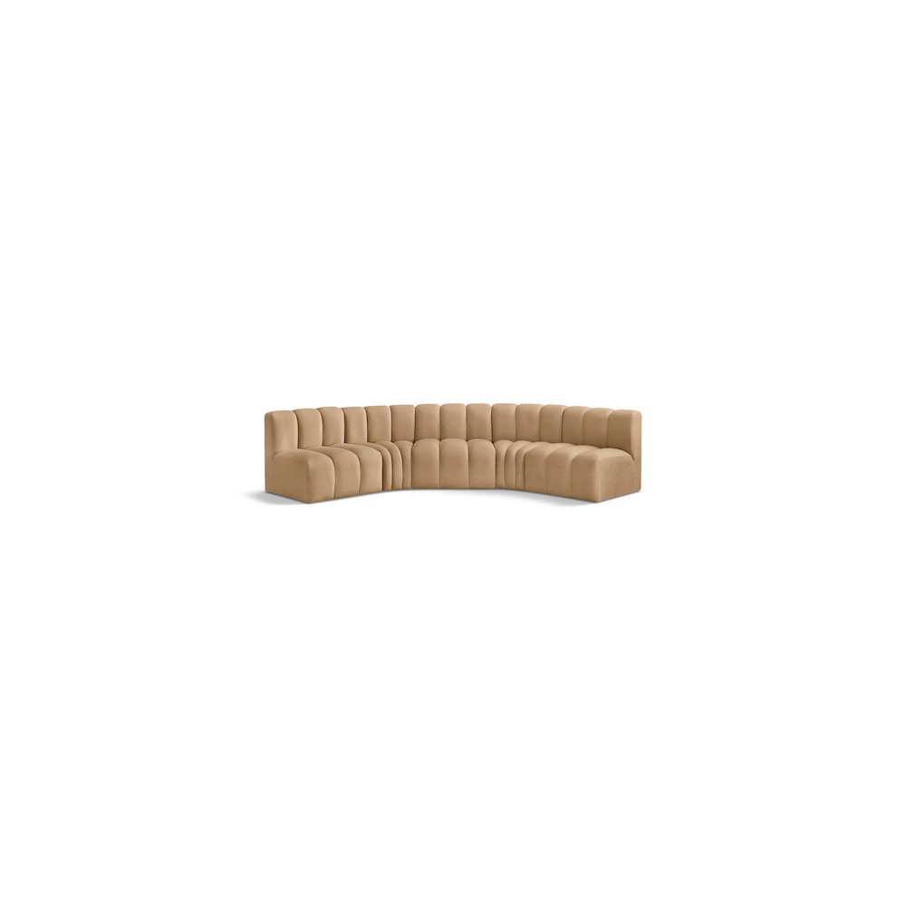 Arc Camel Velvet Modular Sofa