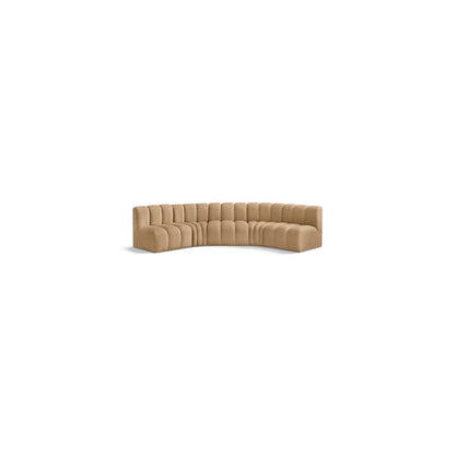 Arc Camel Velvet Modular Sofa