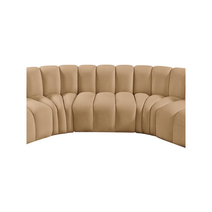 Arc Camel Velvet Modular Sofa