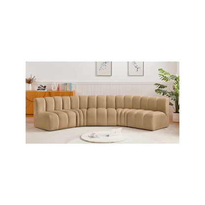 Arc Camel Velvet Modular Sofa