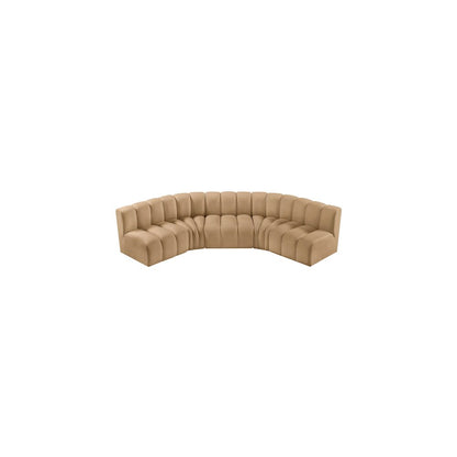 Arc Camel Velvet Modular Sofa