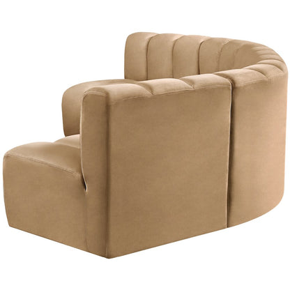 Arc Camel Velvet Modular Sofa