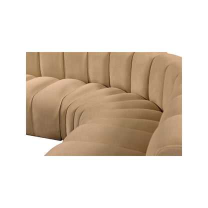Arc Camel Velvet Modular Sofa