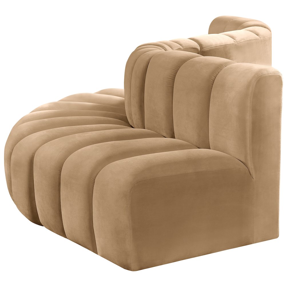 Arc Camel Velvet Modular Sofa
