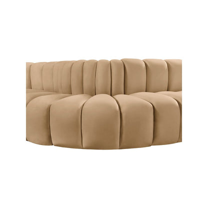 Arc Camel Velvet Modular Sofa