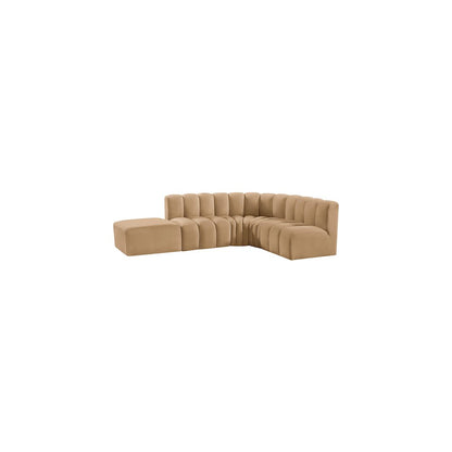 Arc Camel Velvet Modular Sofa