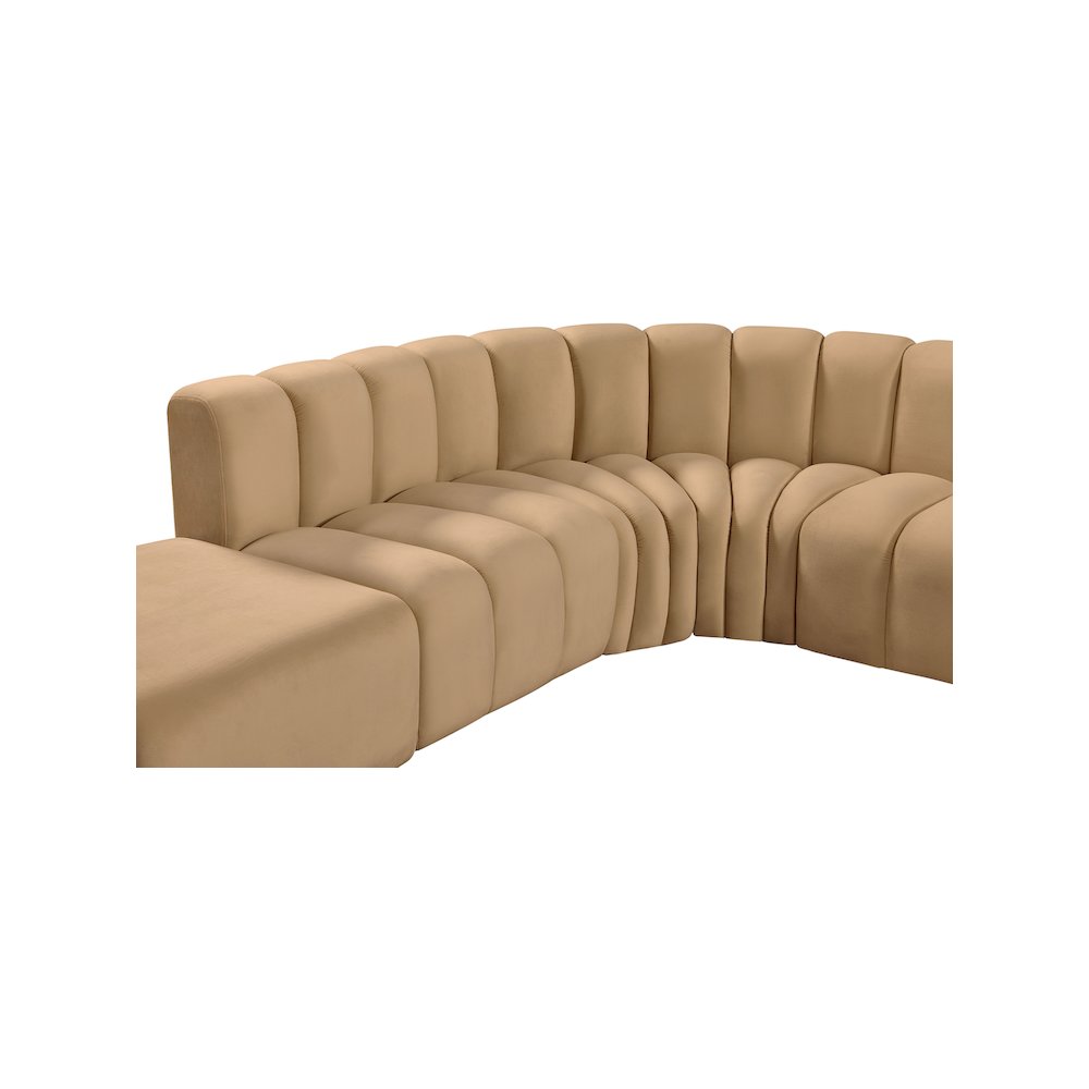 Arc Camel Velvet Modular Sofa