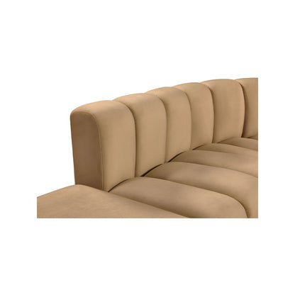 Arc Camel Velvet Modular Sofa