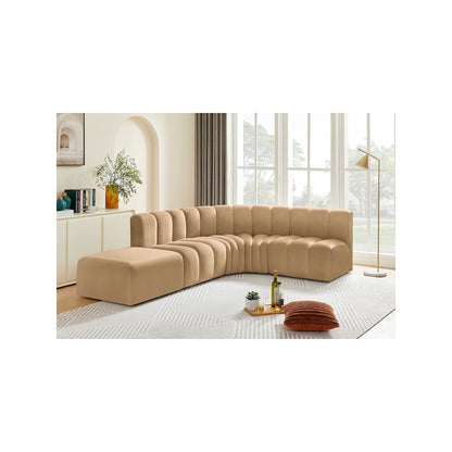 Arc Camel Velvet Modular Sofa