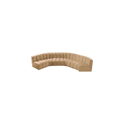Arc Camel Velvet Modular Sofa