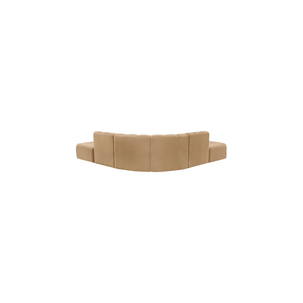 Arc Camel Velvet Modular Sofa