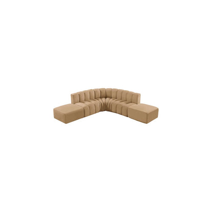 Arc Camel Velvet Modular Sofa