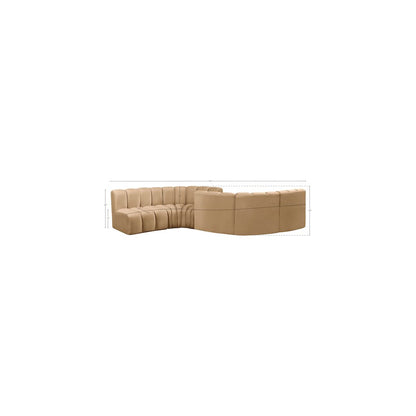 Arc Camel Velvet Modular Sofa