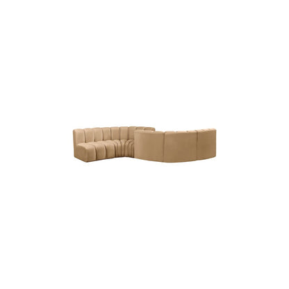 Arc Camel Velvet Modular Sofa