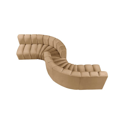 Arc Camel Velvet Modular Sofa