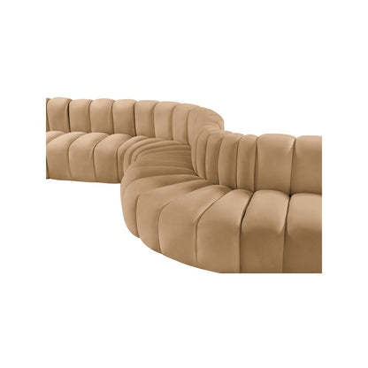 Arc Camel Velvet Modular Sofa