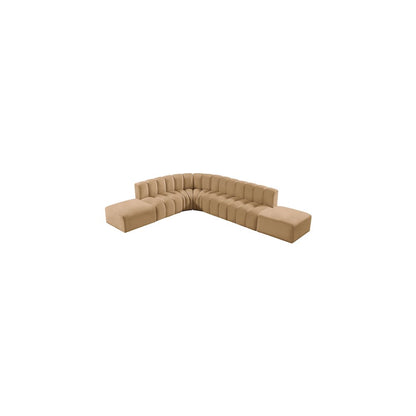 Arc Camel Velvet Modular Sofa