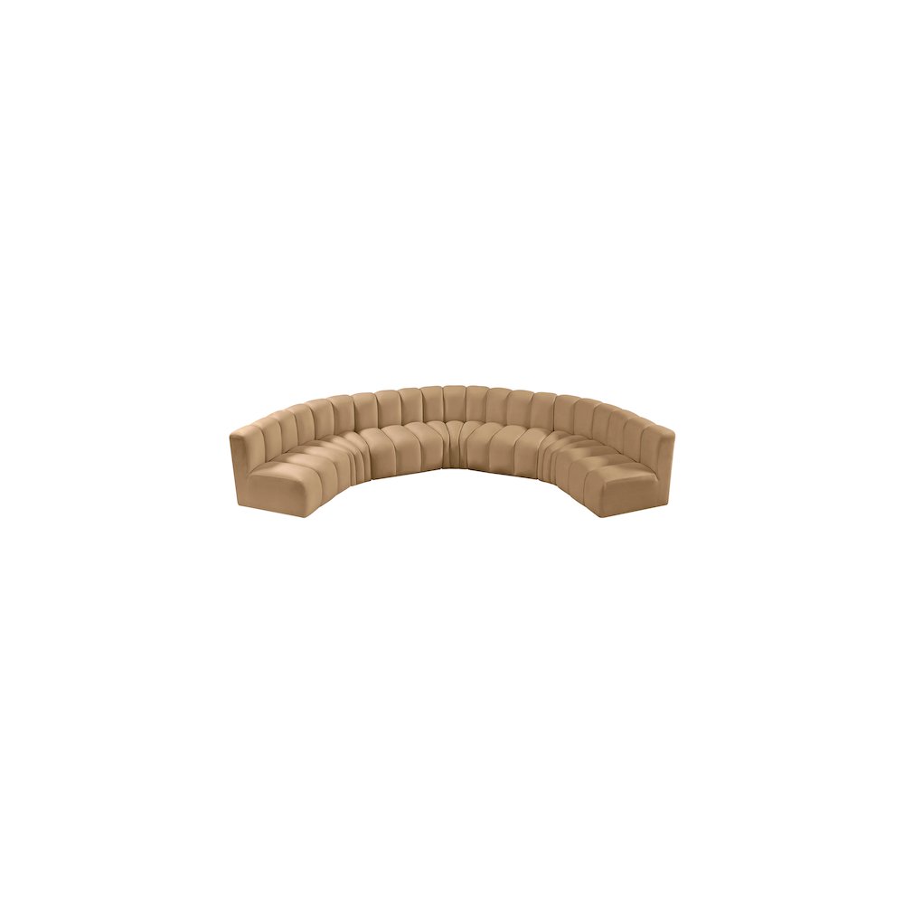 Arc Camel Velvet Modular Sofa