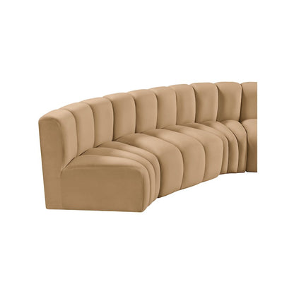 Arc Camel Velvet Modular Sofa