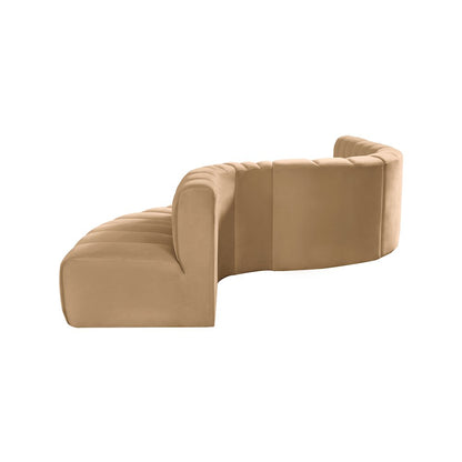 Arc Camel Velvet Modular Sofa