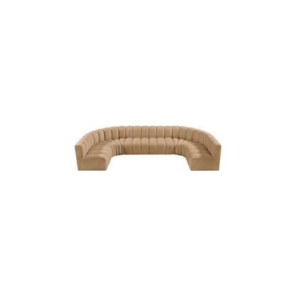 Arc Camel Velvet Modular Sofa