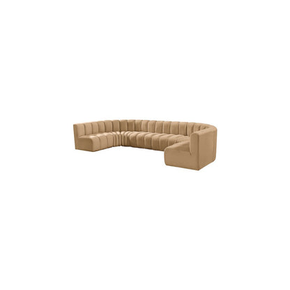 Arc Camel Velvet Modular Sofa