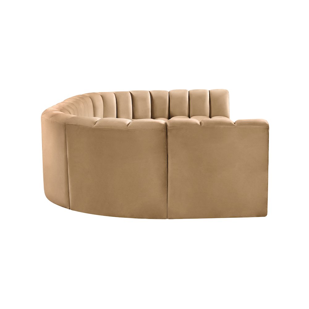 Arc Camel Velvet Modular Sofa