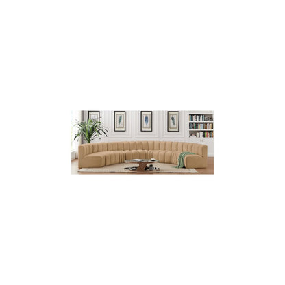 Arc Camel Velvet Modular Sofa