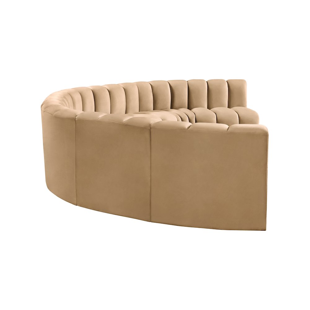 Arc Camel Velvet Modular Sofa