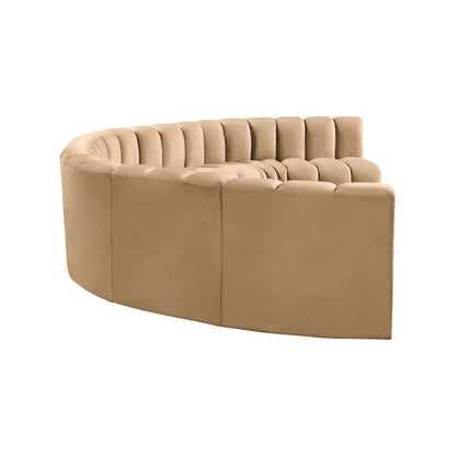 Arc Camel Velvet Modular Sofa