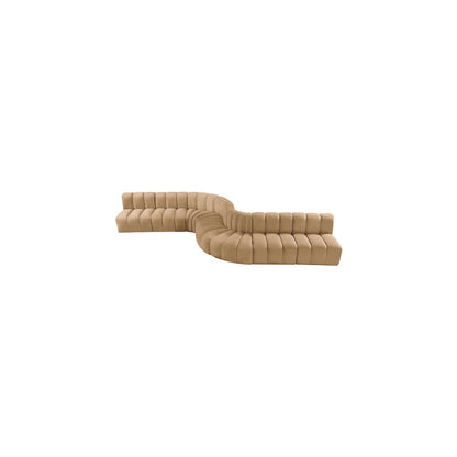 Arc Camel Velvet Modular Sofa