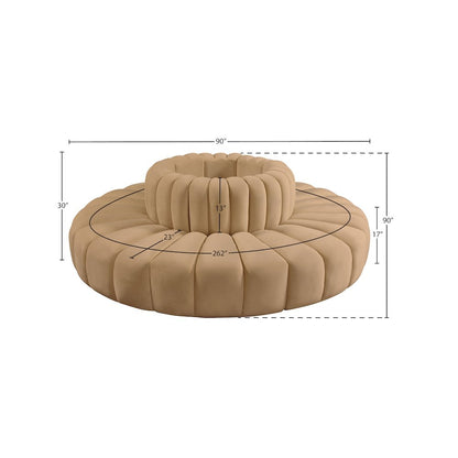 Arc Camel Velvet Modular Sofa