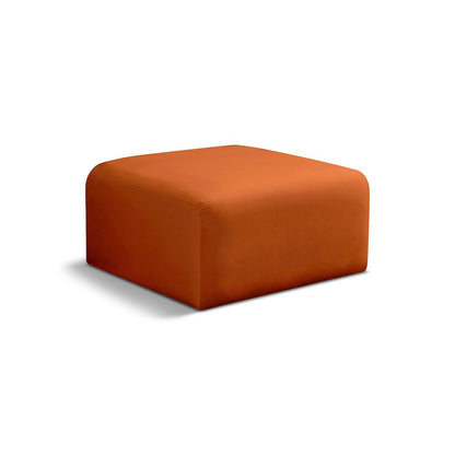 Arc Cognac Velvet Ottoman