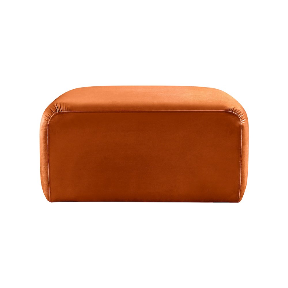 Arc Cognac Velvet Ottoman