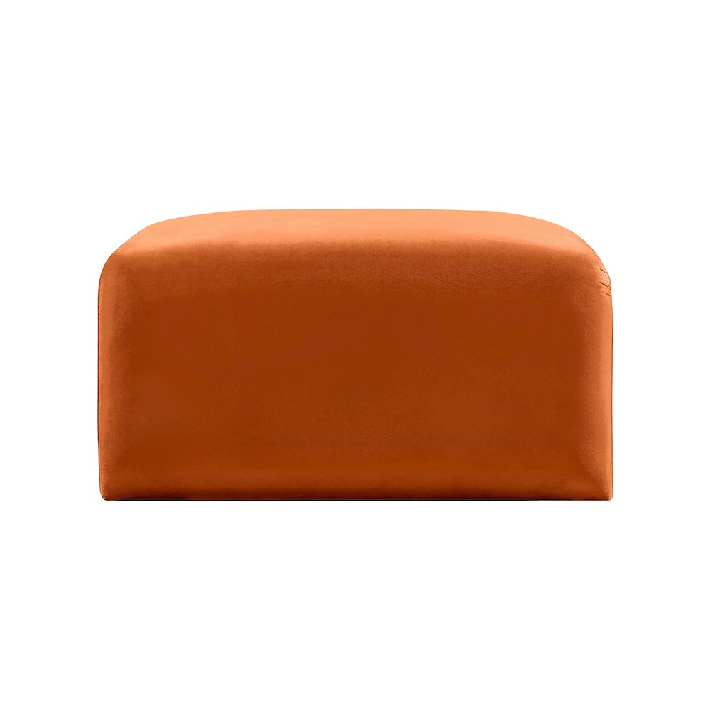 Arc Cognac Velvet Ottoman