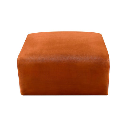 Arc Cognac Velvet Ottoman