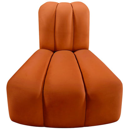 Arc Cognac Velvet Reverse Corner