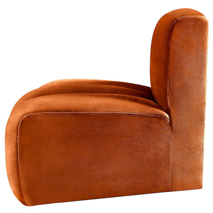 Arc Cognac Velvet Reverse Corner
